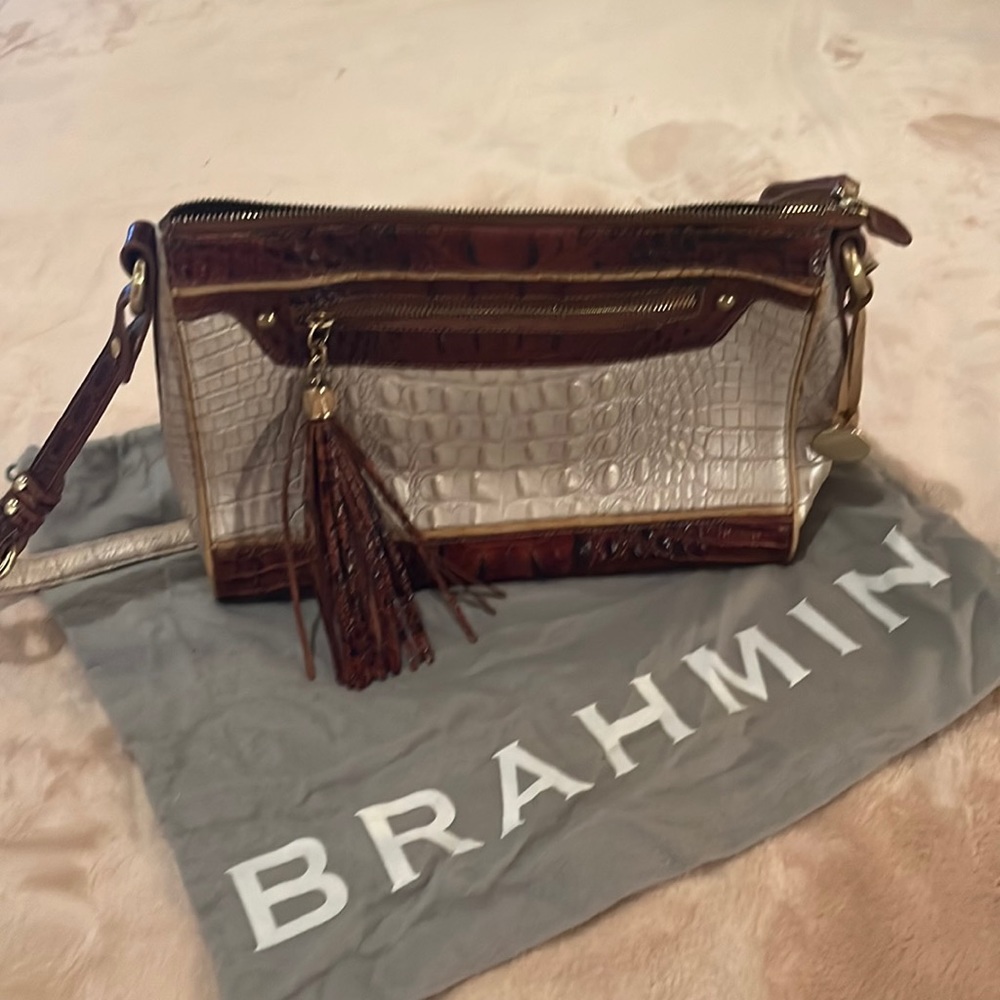 Brahmin Pecan/Ivory Shoulder Bag